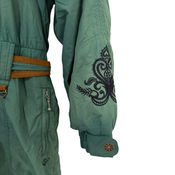 Vintage Obermeyer Women’s Ski Suit 12 Green One Piece Y2K Snow Snowsuit - Picture 5 of 7